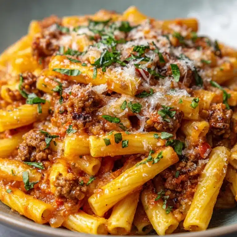 Cheesy Ground Beef Pasta Skillet Recipe