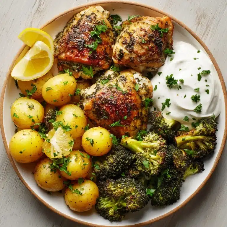 Lemon Garlic Chicken with Parmesan Herb Sauce Recipe