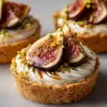 Fig and Goat Cheese Tarts with Honey and Chili Flakes Drizzle Recipe