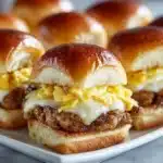 Hawaiian Roll Breakfast Sliders with Sausage, Egg & Cheese Recipe