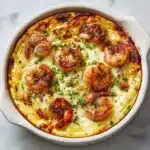 Easy Creamy Shrimp and Grits Casserole with Cheddar Crust Everyone Will Love Recipe