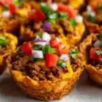 Mini Taco Cupcakes with Zesty Ground Beef and Cheese Recipe