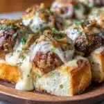Cheesy French Onion Meatball Subs Recipe