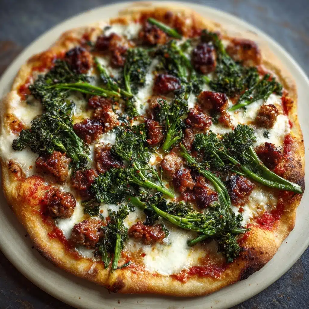 Turkey Sausage and Broccoli Rabe Pizza Recipe