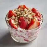 Strawberries and Cream Overnight Oats Recipe