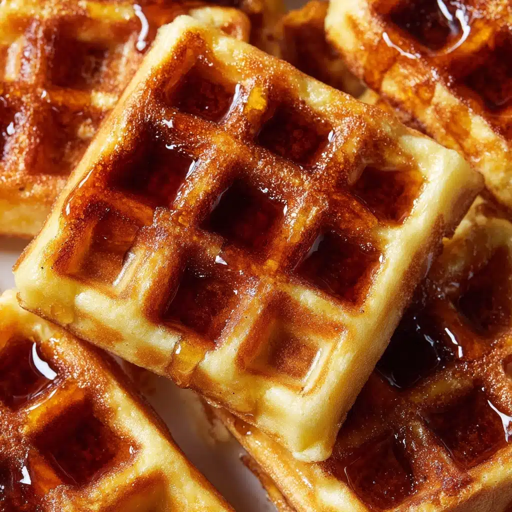 Cornbread Waffle Bites with Honey Butter Syrup Recipe - Recipe Image