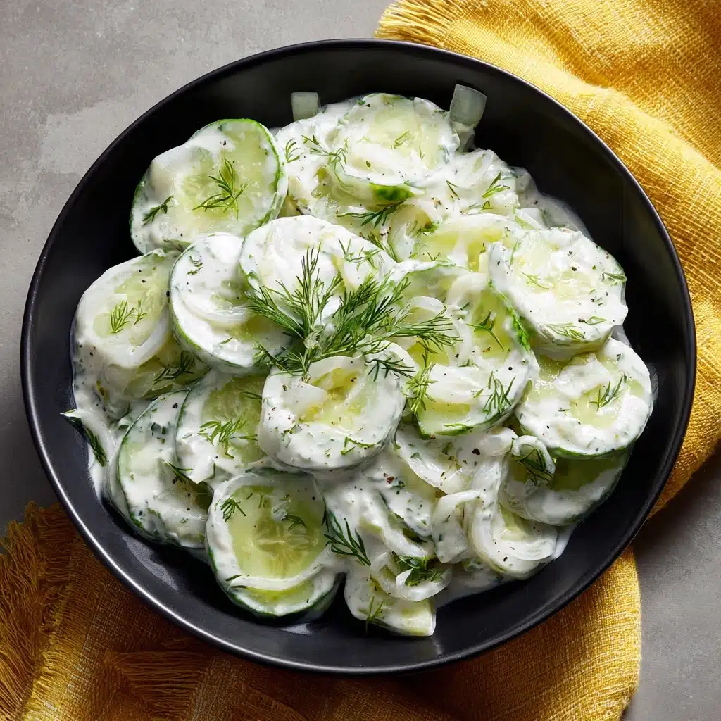 Dad’s Creamy Cucumber Salad Recipe