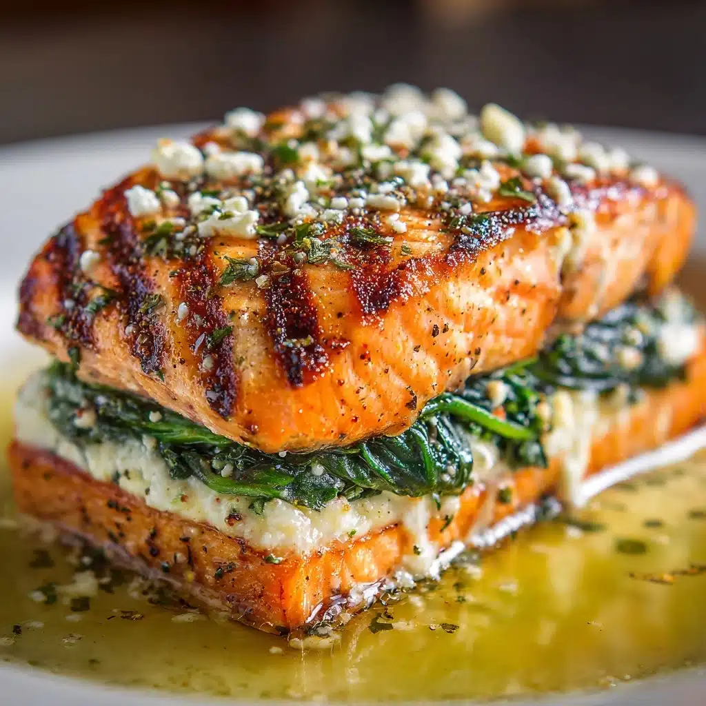 Spinach and Feta Stuffed Salmon Recipe