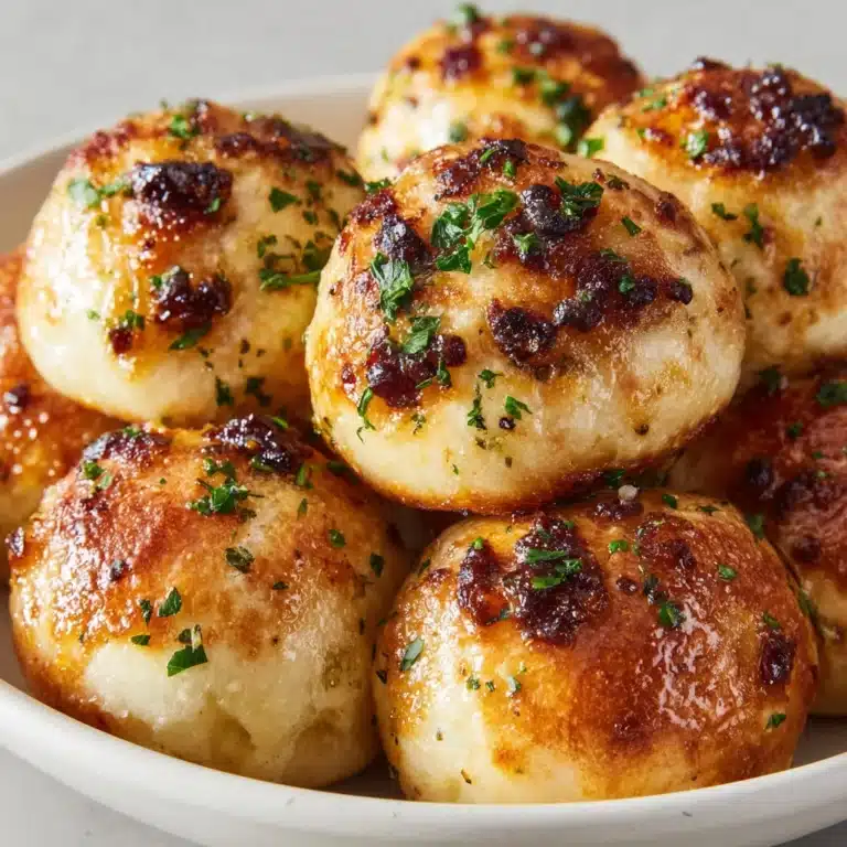 Chilli Stuffed Garlic Dough Balls Recipe