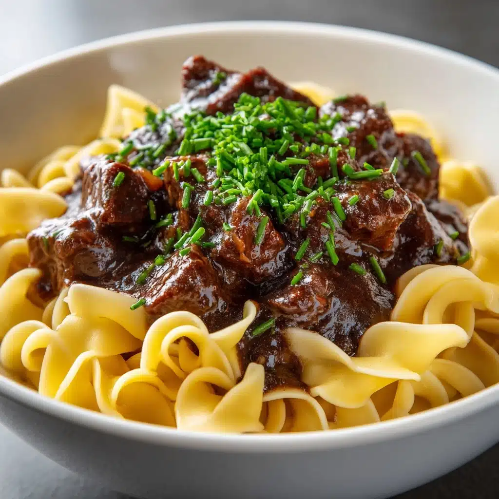 Crockpot Beef Tips & Noodles Recipe - Recipe Image