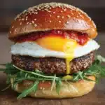 Burger with Fried Egg and Special Sauce Recipe