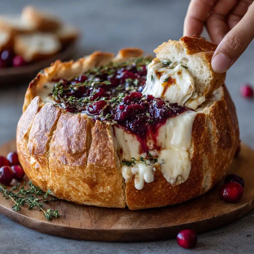 Baked Cranberry Brie Bread Bowl Recipe - Recipe Image