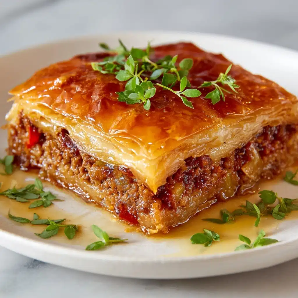 Greek Phyllo Meat Pie: A Delicious Dinner Delight! Recipe - Recipe Image