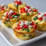 Egg White Bites with Bell Pepper, Spinach, and Feta Recipe