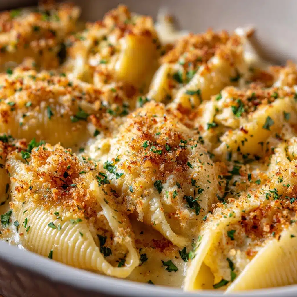 Garlic Butter Chicken Alfredo Stuffed Shells Recipe - Recipe Image
