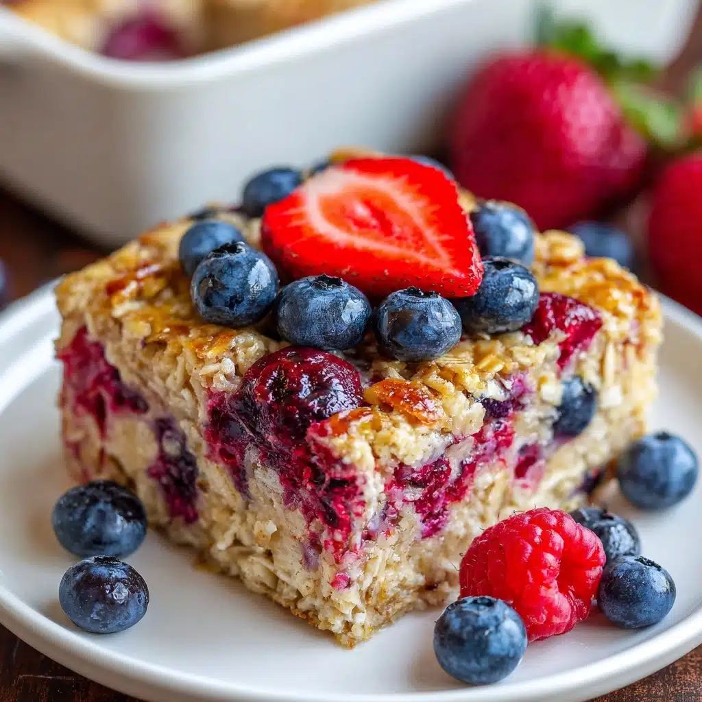 Mixed Berry Baked Oatmeal Recipe - Recipe Image