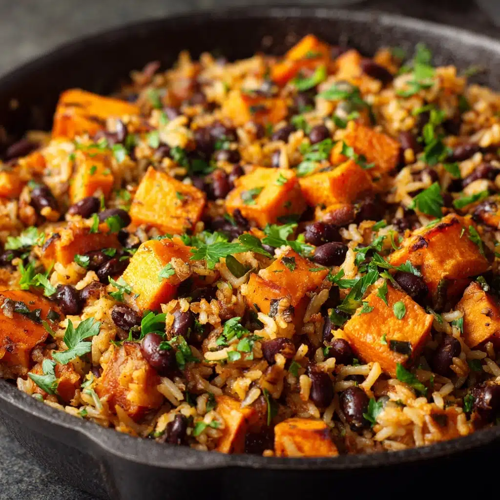Southwest Sweet Potato, Black Bean, and Rice Skillet Recipe - Recipe Image