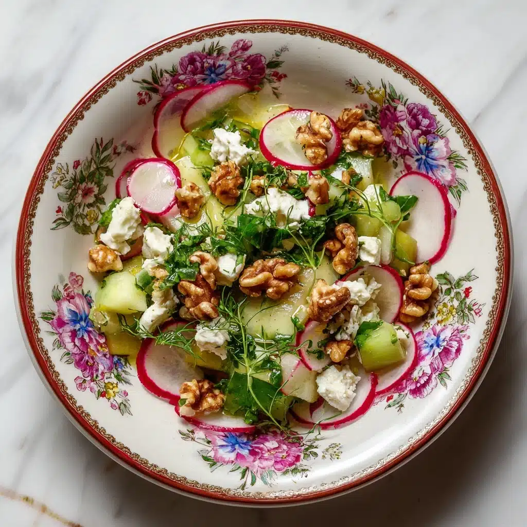 Herb and Radish Salad with Feta and Walnuts Recipe - Recipe Image