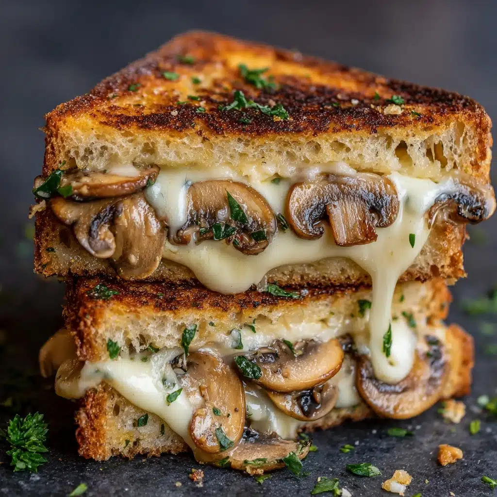 Garlic Mushroom Grilled Cheese Recipe - Recipe Image