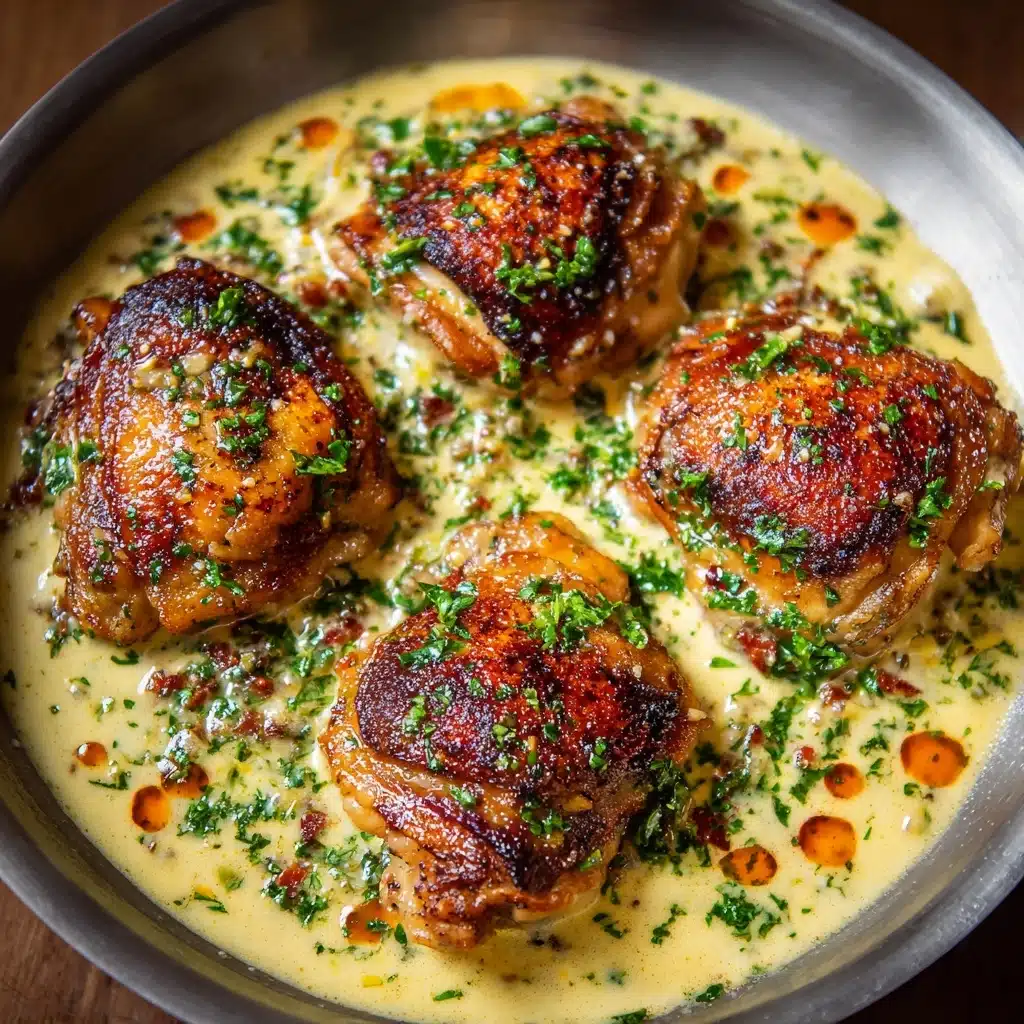 Creamy Oven-Baked Chicken Thighs Recipe - Recipe Image
