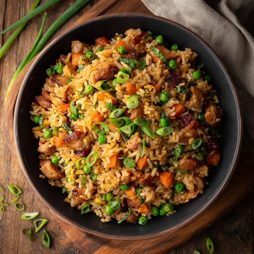 High-Protein Crispy Garlic Chicken Fried Rice Recipe - Recipe Image