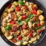 Garlic Chicken Gnocchi Skillet Recipe