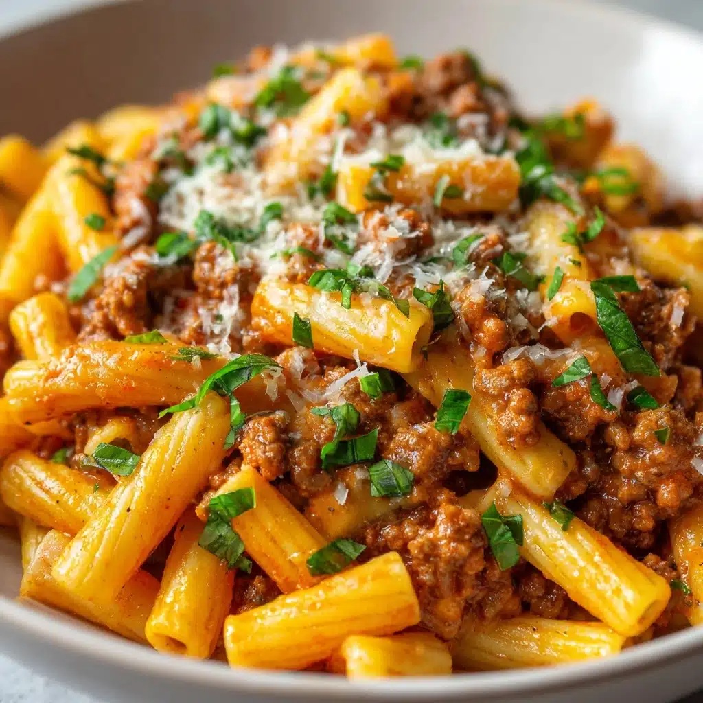 Cheesy Ground Beef Pasta Skillet Recipe - Recipe Image