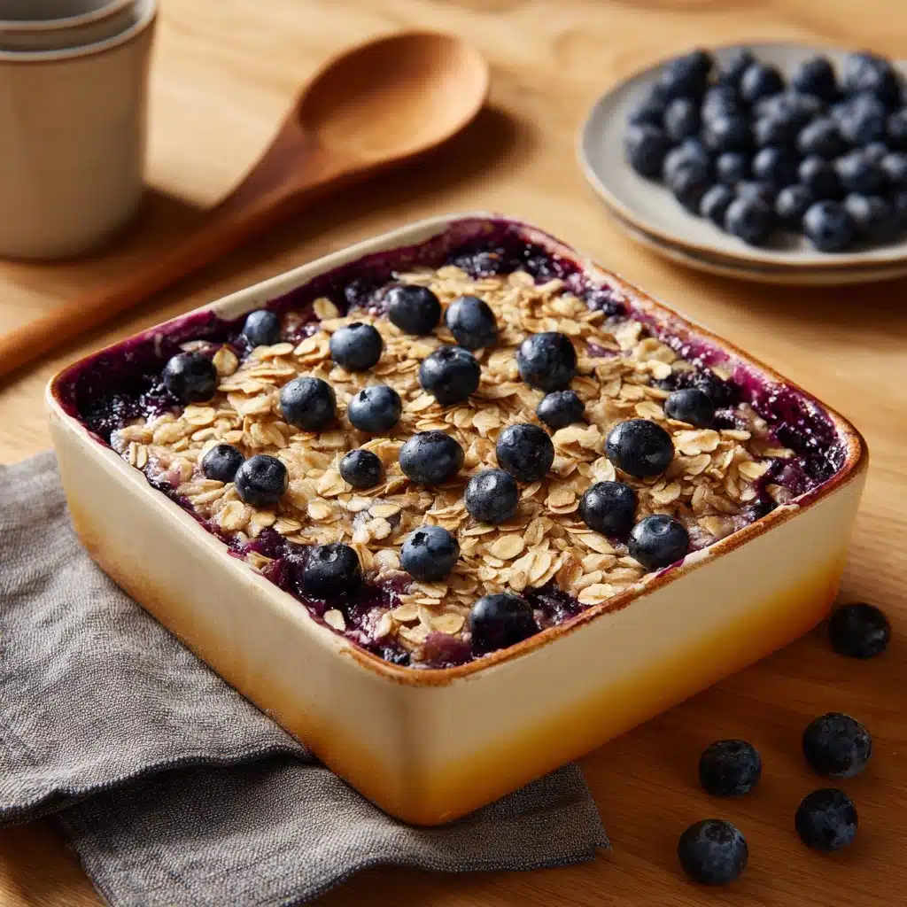 Blueberry Baked Oatmeal Recipe - Recipe Image