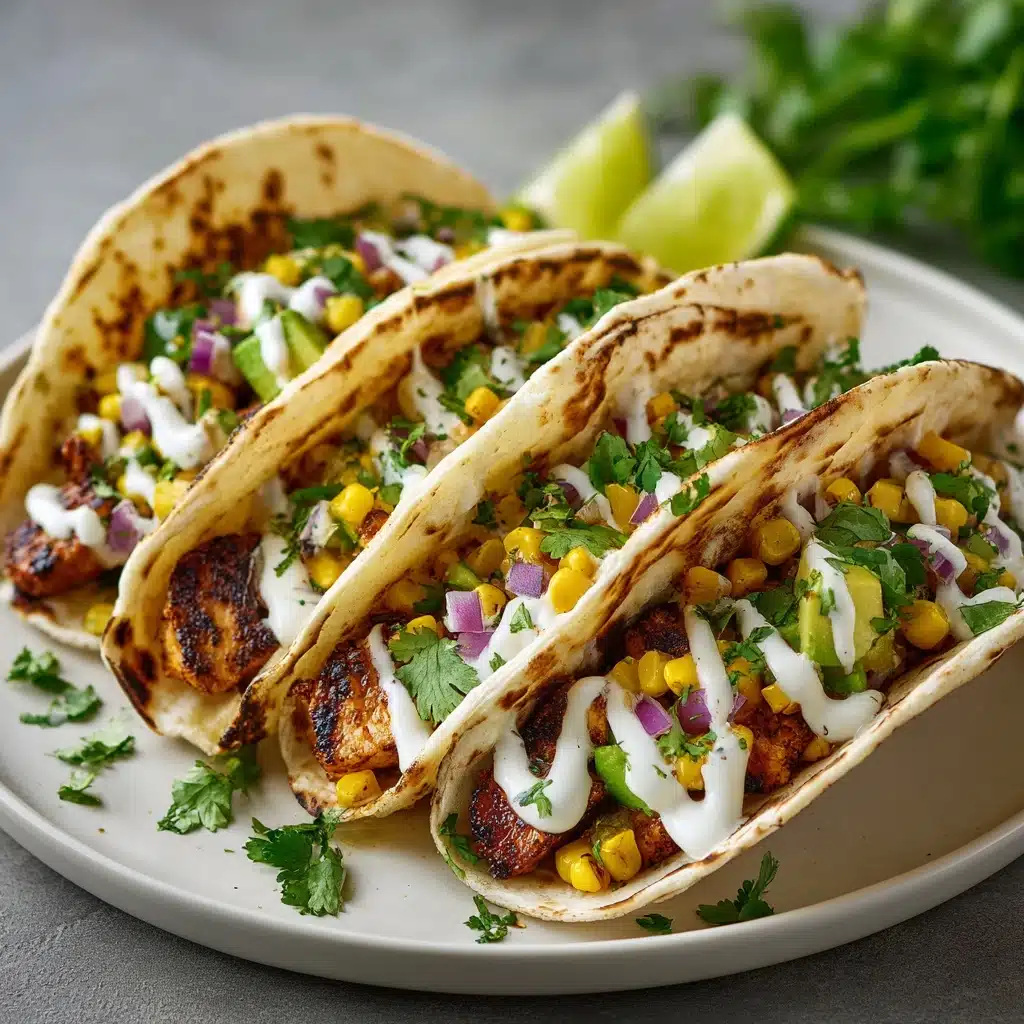 Fiery Street Corn Chicken Tacos Recipe - Recipe Image
