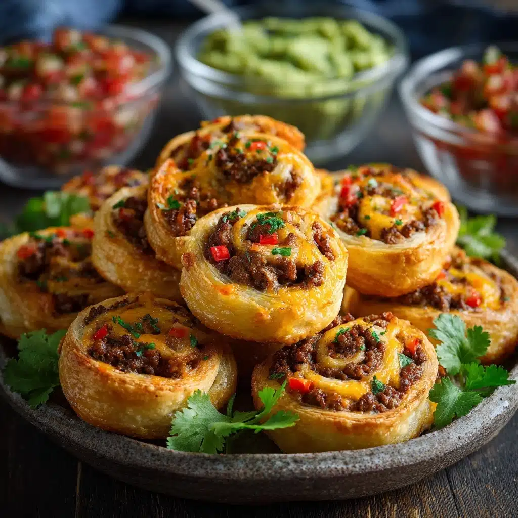 Cheesy Taco Pinwheels Recipe - Recipe Image