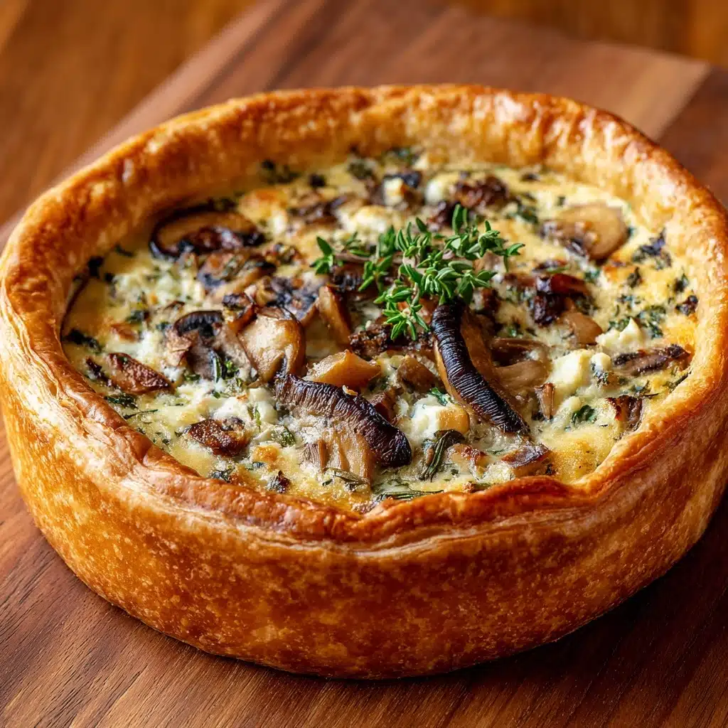 Mushroom, Shallot, and Herbed Goat Cheese Tarts Recipe - Recipe Image