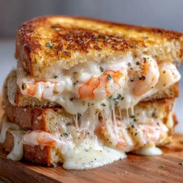 Cheesy Garlic Shrimp Grilled Cheese Recipe