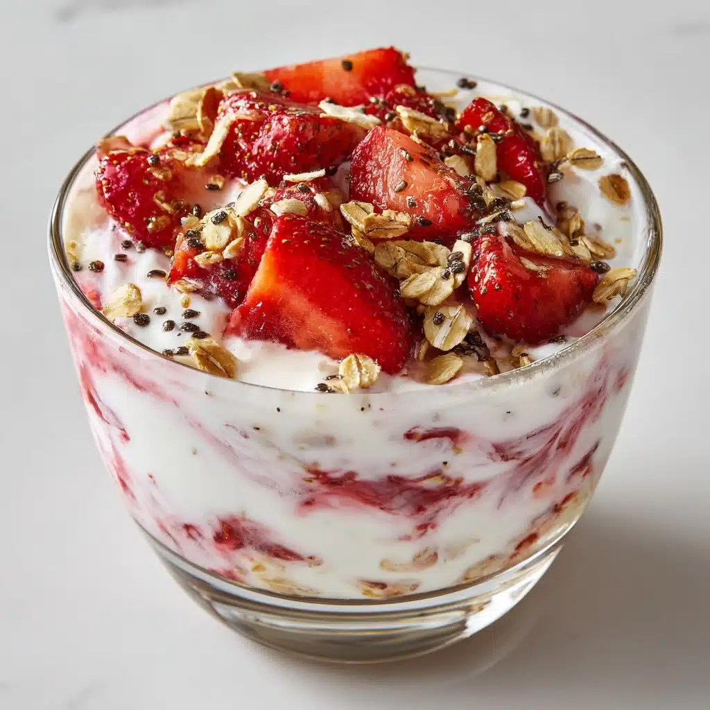 Strawberries and Cream Overnight Oats Recipe - Recipe Image