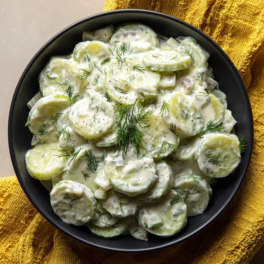 Dad’s Creamy Cucumber Salad Recipe - Recipe Image