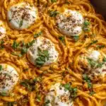 Creamy Red Pepper Pasta with Burrata and Herbs Recipe