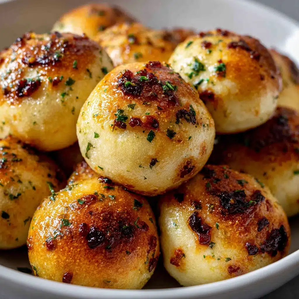 Chilli Stuffed Garlic Dough Balls Recipe - Recipe Image