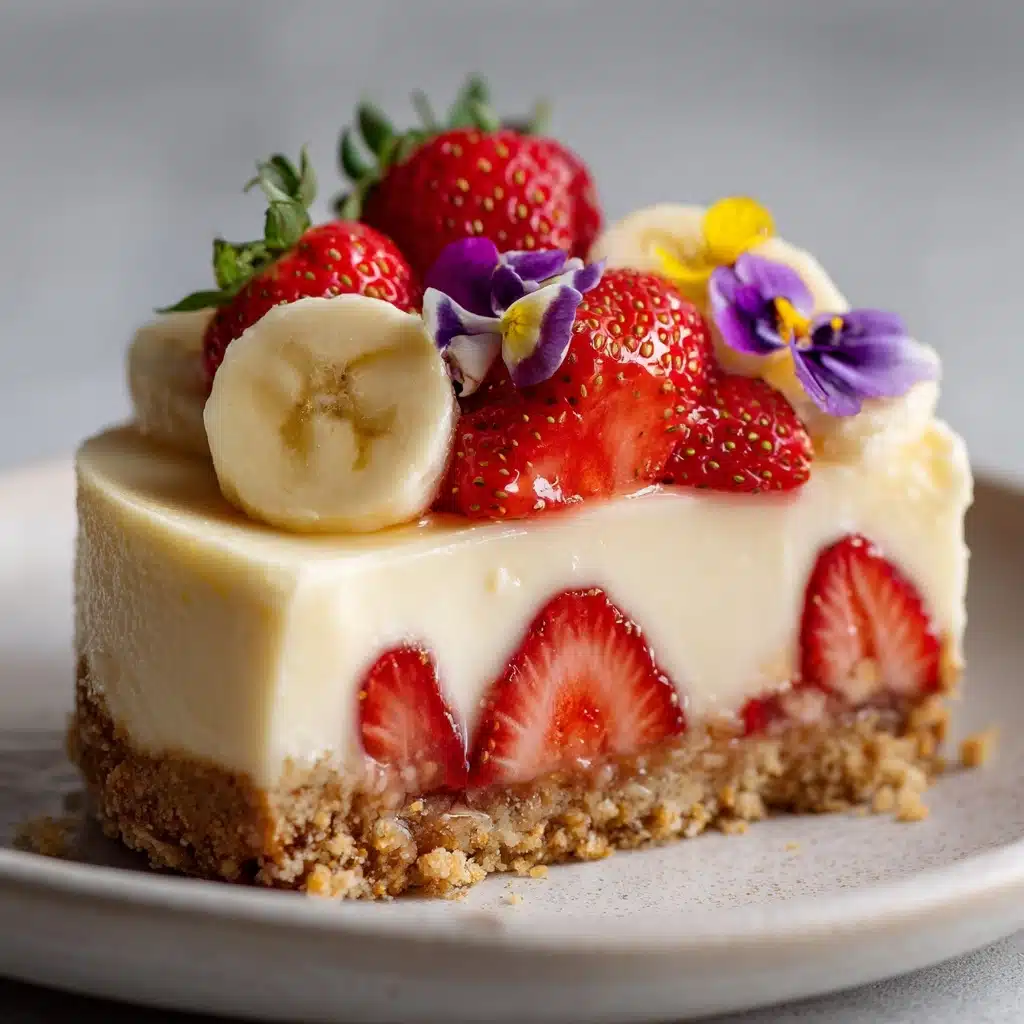 Banana-Strawberry Cheesecake Recipe - Recipe Image