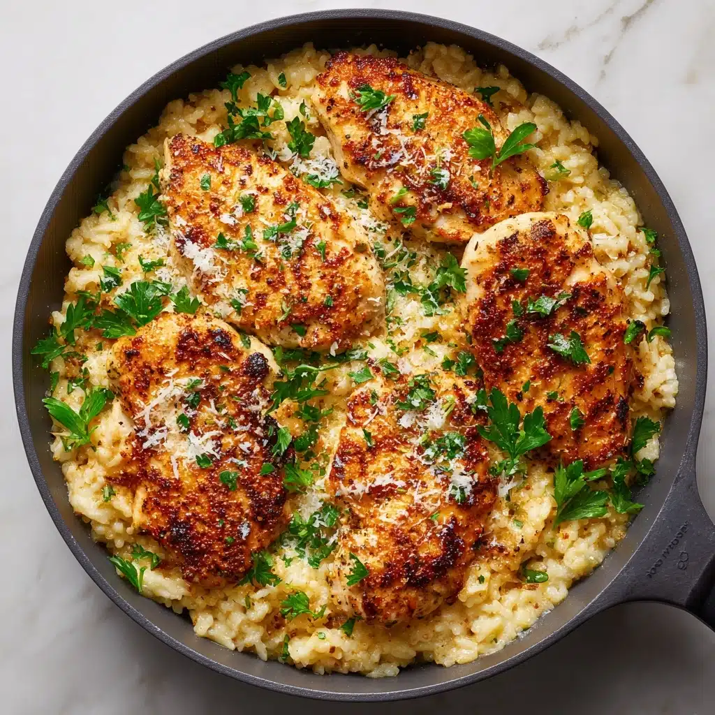 Chicken with Garlic Parmesan Rice Recipe - Recipe Image