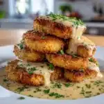 Crispy Parmesan Chicken with Dreamy Garlic Sauce Recipe
