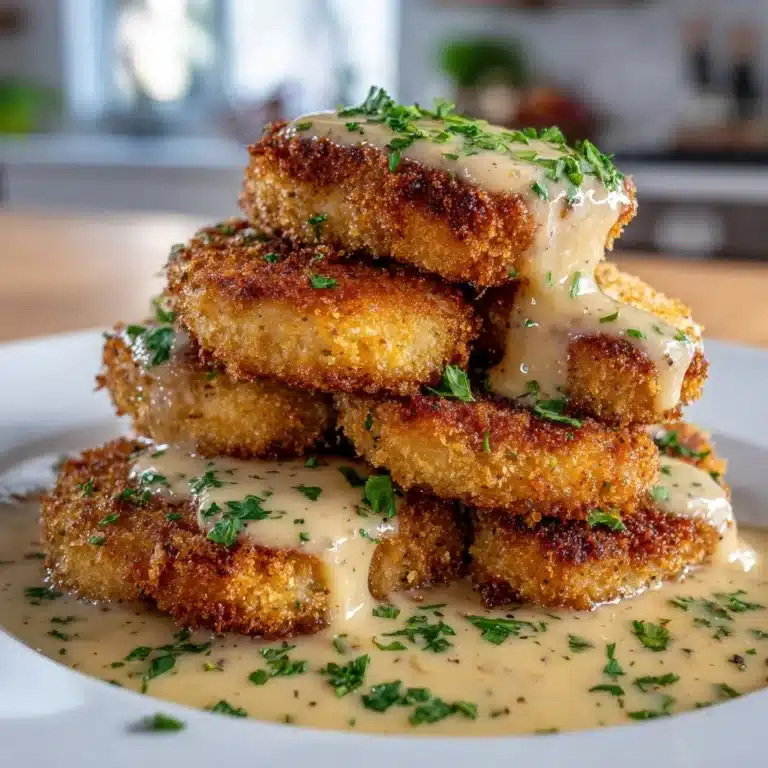 Crispy Parmesan Chicken with Dreamy Garlic Sauce Recipe