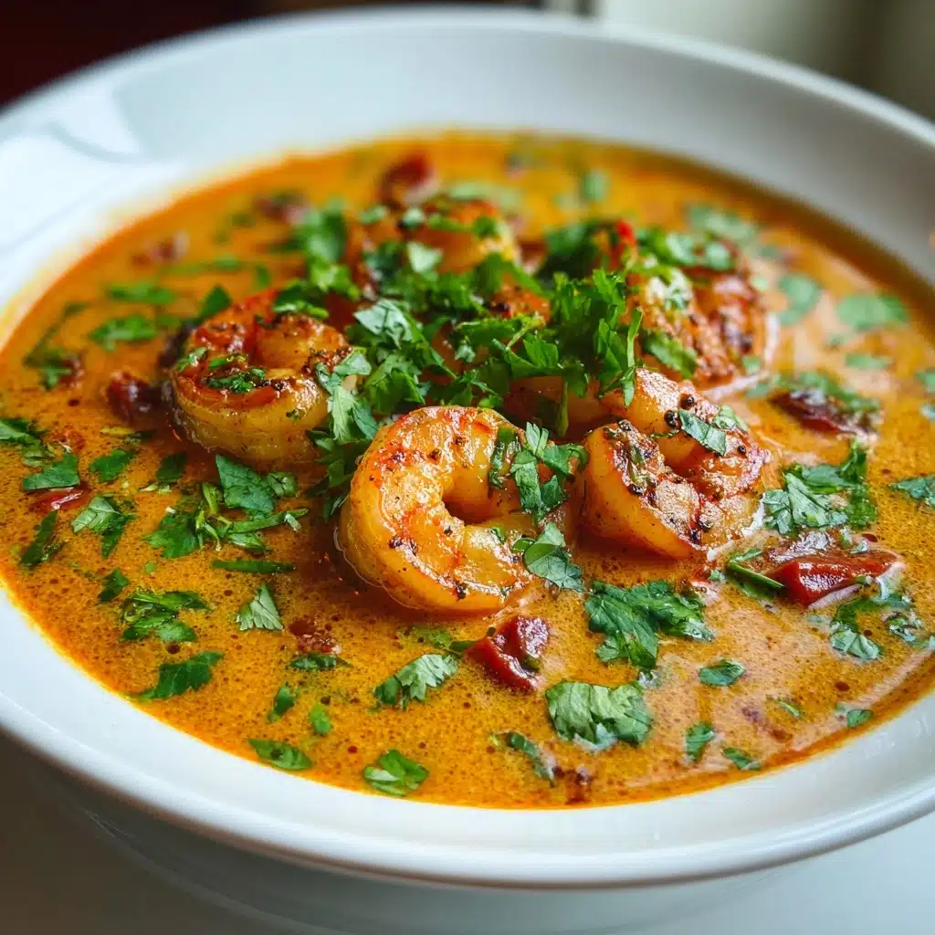 Creamy Thai Shrimp Coconut Curry Soup Recipe - Recipe Image