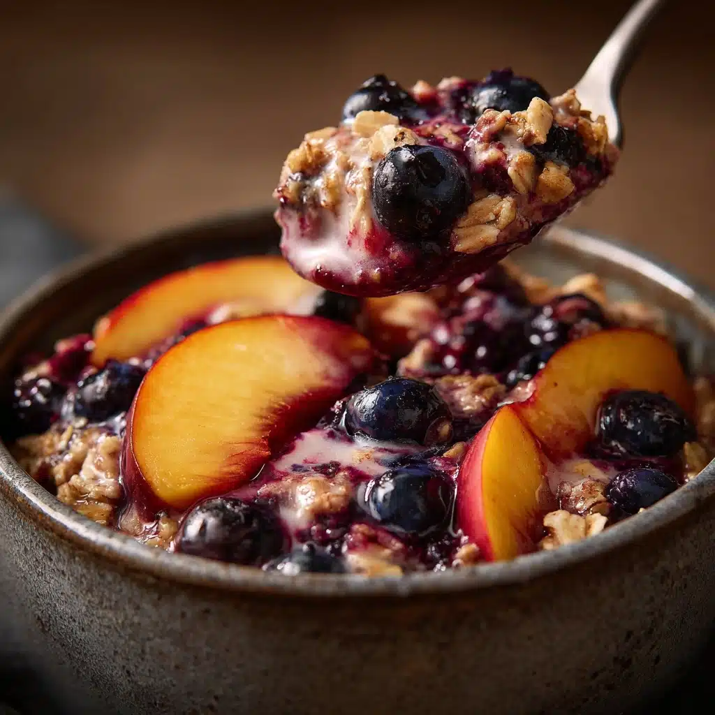 Peach Berry Baked Oatmeal Recipe - Recipe Image