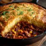 Skillet Chili Cornbread Pot Pie Recipe