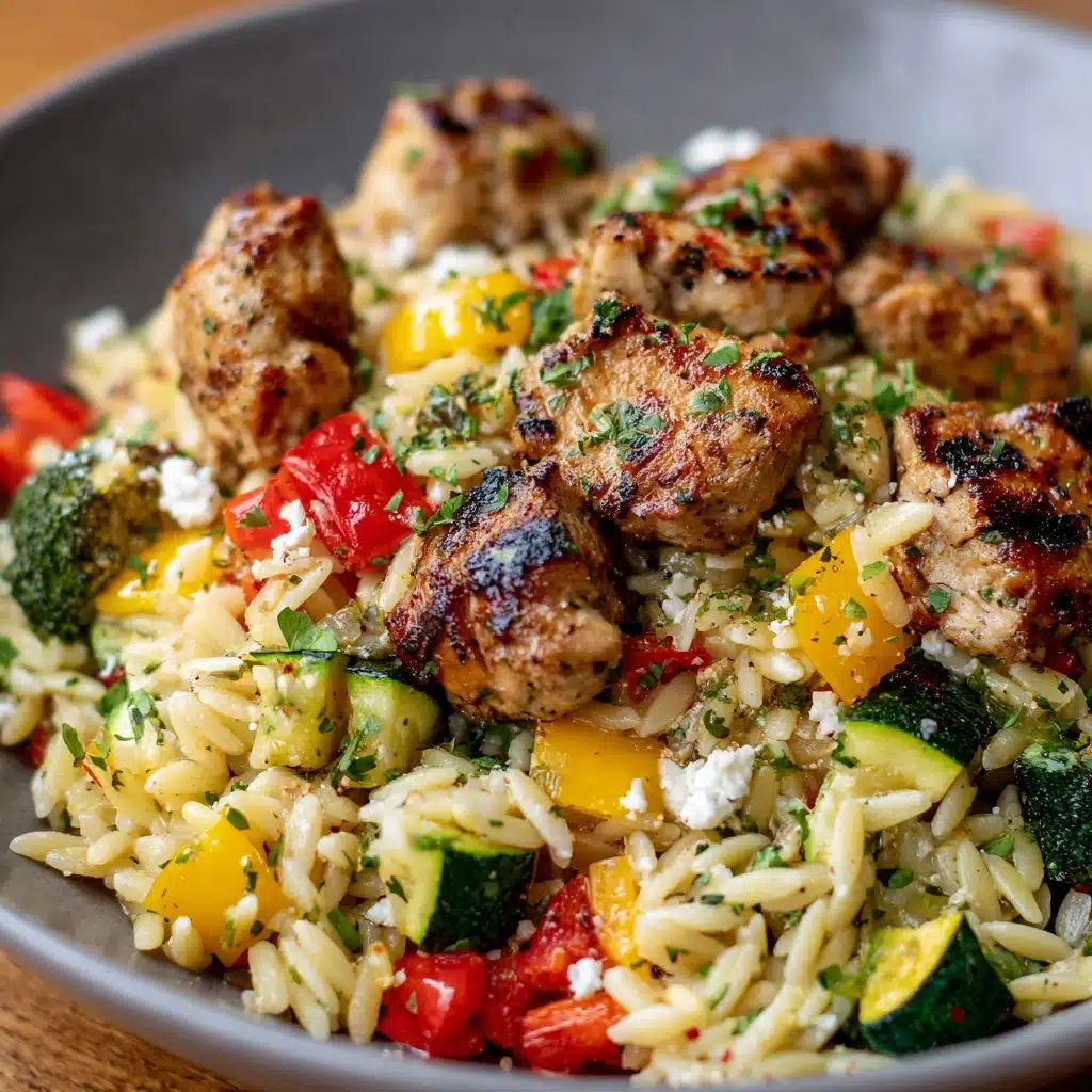 Lemon Chicken & Veggie Orzo Stir Fry Recipe - Recipe Image