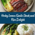 Herby Lemon Garlic Steak and Rice Recipe