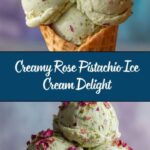 Homemade Rose and Green Pista Ice Cream Recipe