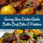 Slow Cooker Garlic Butter Beef Bites & Potatoes Recipe
