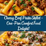 Cheesy Ground Beef Pasta Skillet Recipe