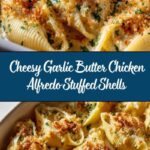 Garlic Butter Chicken Alfredo Stuffed Shells Recipe