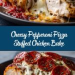 Pepperoni Pizza Stuffed Chicken Bake Recipe